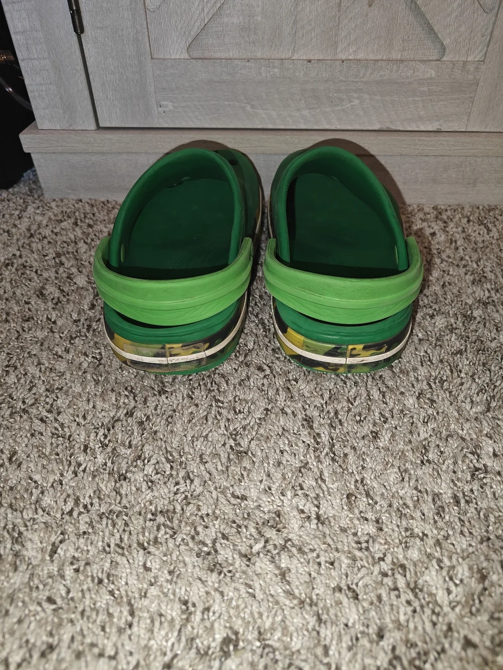 Crocs Green Camo Clogs Classic Size 1 Youth